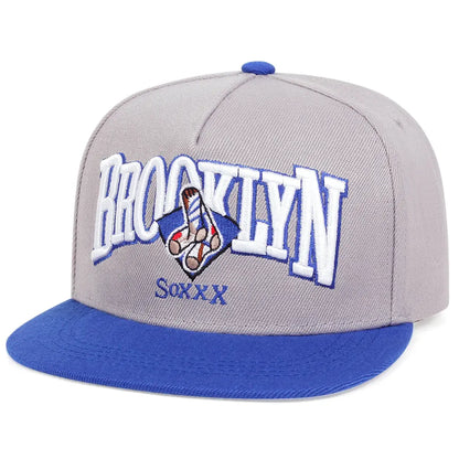 Brooklyn Soxxx Snapback Cap - Embroidered Logo Accent For Casual Streetwear And Style