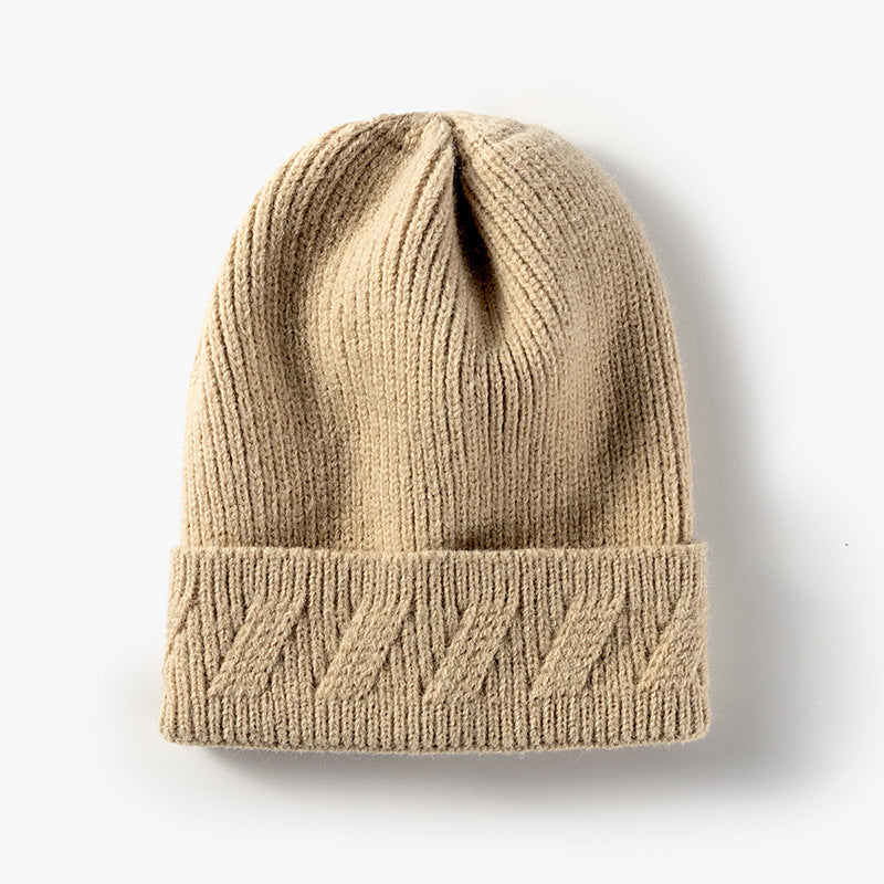 Fashion Knitted Hat Custom Light Version Flanging Woolen Hat - Urban Caps 