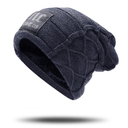 Winter Double Layer Fleece Thickened Men's Wool Knitted Hat - Urban Caps 