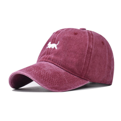 Washed-Out Vintage Sun Hat Female Curved Brim Distressed