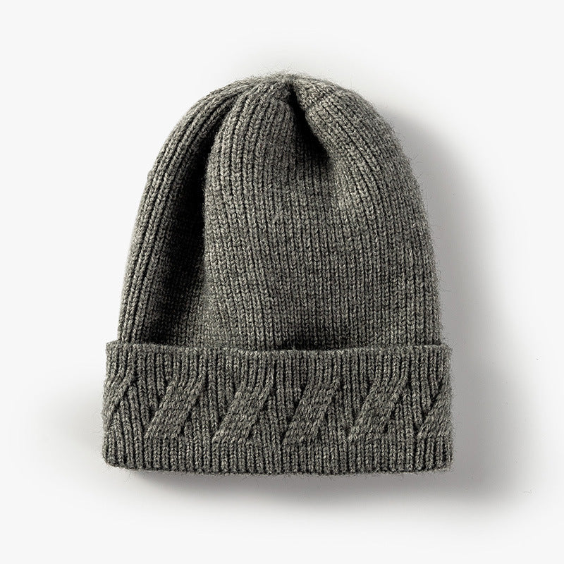 Fashion Knitted Hat Custom Light Version Flanging Woolen Hat - Urban Caps 