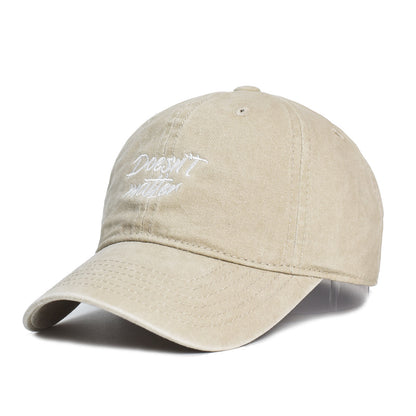 Washed Cotton Embroidered Hat Old Dad Hat - Urban Caps 