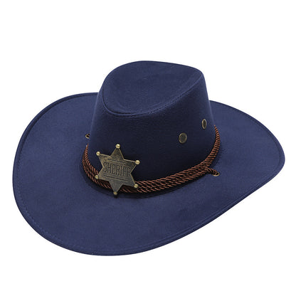 American Trend Three Ropes Chicken Feather Travel Shaping Cowboy Hat - Urban Caps 