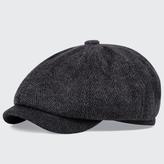Retro Octagonal Beret Hat – British Dome-Style Peaky Blinders Cap | Free Size - Urban Caps 