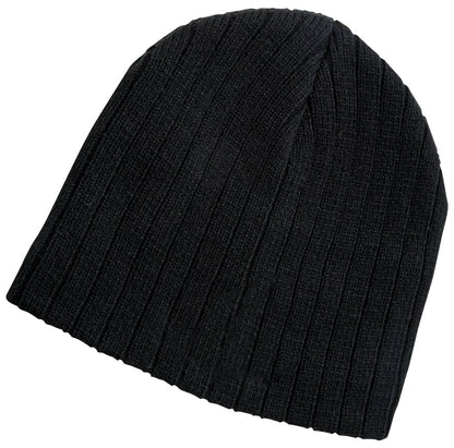 Cable Knit Beanie – Acrylic Knit, Fleece - Lined Brow Band, One Size Fits Most - Urban Caps