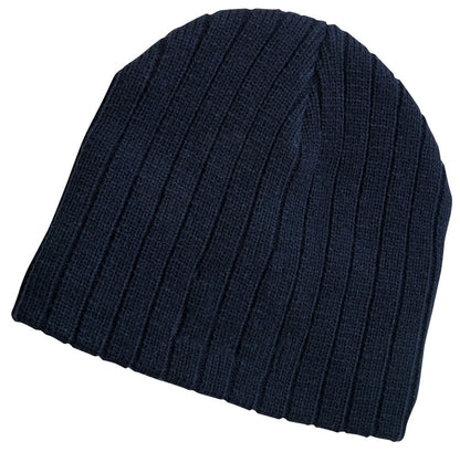 Cable Knit Beanie – Acrylic Knit, Fleece - Lined Brow Band, One Size Fits Most - Urban Caps