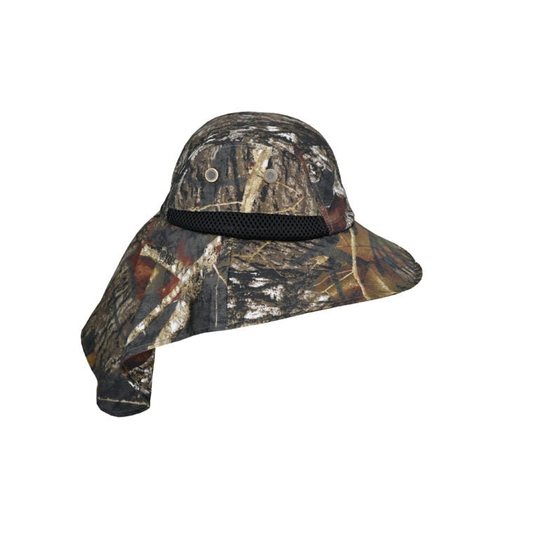 Caleb Camo Lightweight Legionnaire Facesaver Hat with Neck Flap and UPF 50+ - Urban Caps
