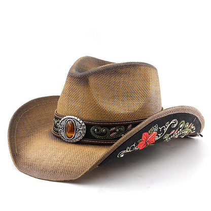 Cowboy Hat Tibet Tourism Photo Beach Sun-proof - Urban Caps 