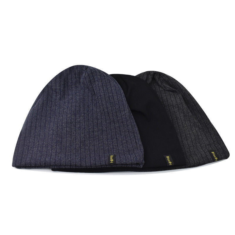 Baotou Thin Letter Embroidery Knitted Pile Hat - Urban Caps 