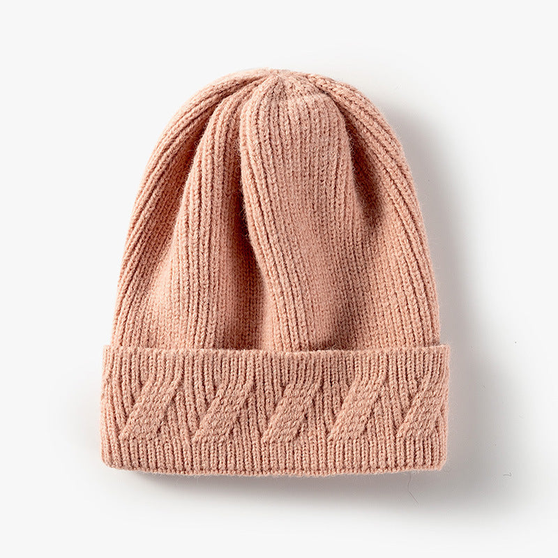 Fashion Knitted Hat Custom Light Version Flanging Woolen Hat - Urban Caps 