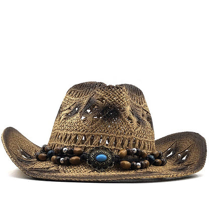 New Women's Beach Cowboy Straw Caps Sun Hat - Urban Caps 