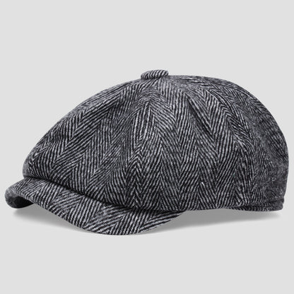 Retro Octagonal Beret Hat – British Dome-Style Peaky Blinders Cap | Free Size - Urban Caps 