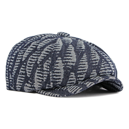 Men's Fashion Wash Denim Beret - Urban Caps 