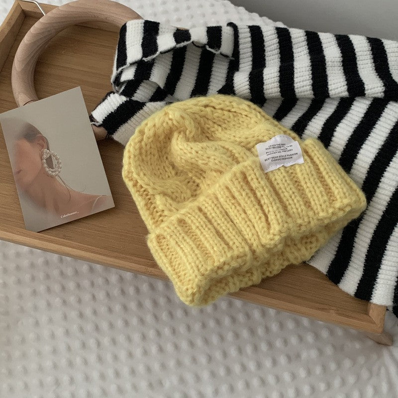 Women's Versatile Solid Color Loose Woolen Hat - Urban Caps 