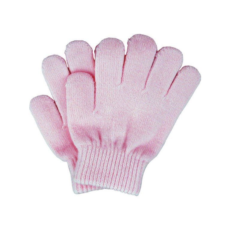 Children’s Acrylic Knit Stretch Gloves with Ribbed Cuff – Ainsley - Urban Caps