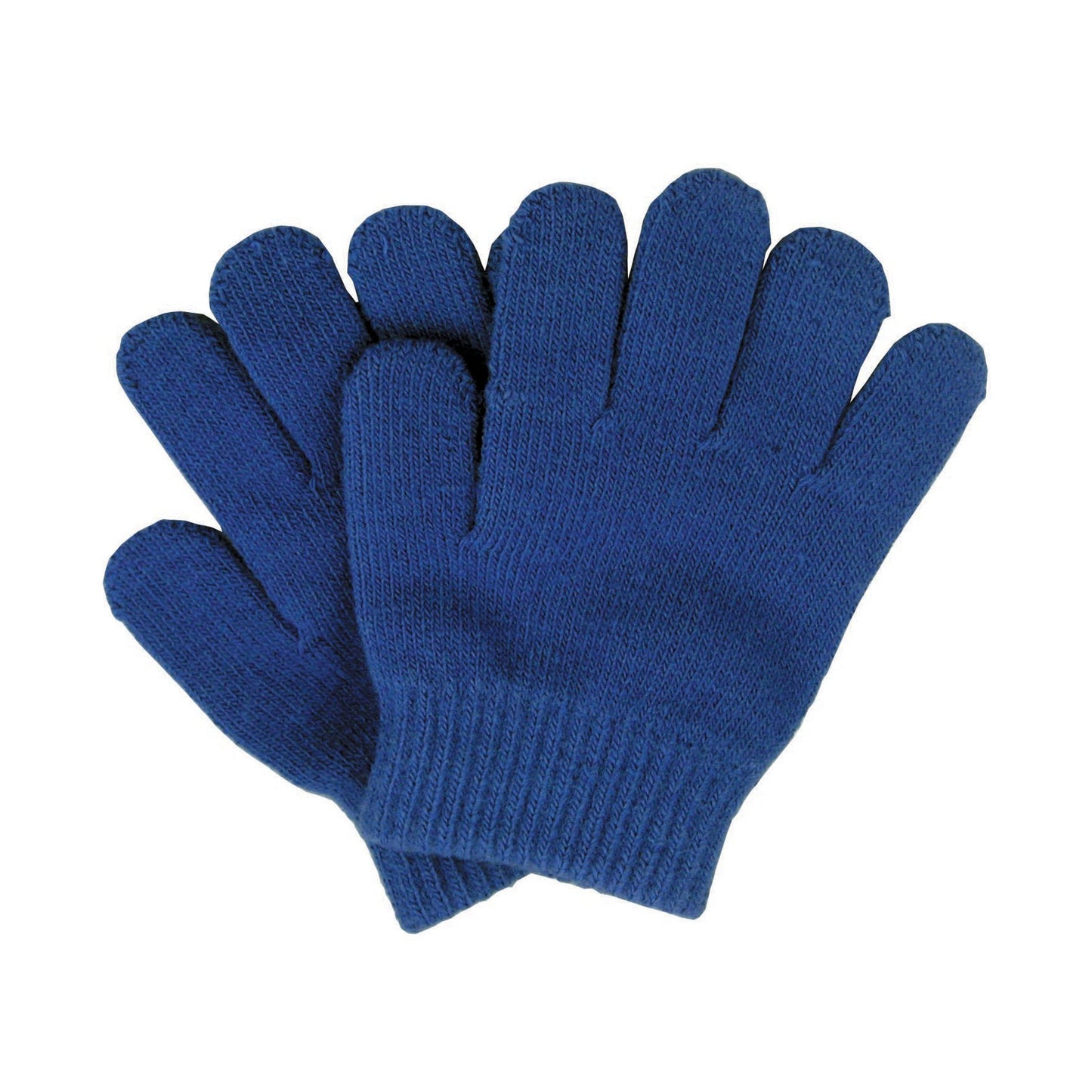 Children’s Acrylic Knit Stretch Gloves with Ribbed Cuff – Ainsley - Urban Caps
