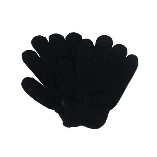 Children’s Acrylic Knit Stretch Gloves with Ribbed Cuff – Ainsley - Urban Caps