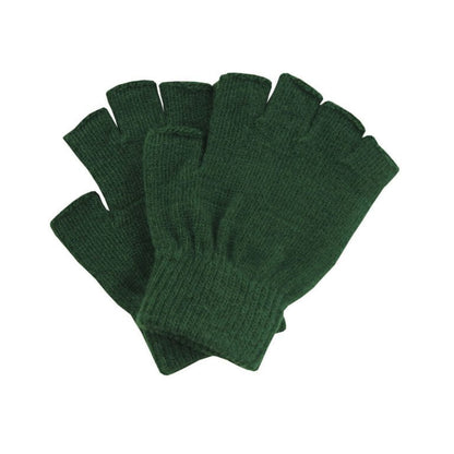 Children’s Fingerless Acrylic Knit Gloves with Ribbed Cuff – Ainsley - Urban Caps