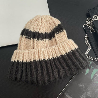 Children’s Winter Beanie with Ear Covers – Warm Knit Hat with Color Block Design - Urban Caps