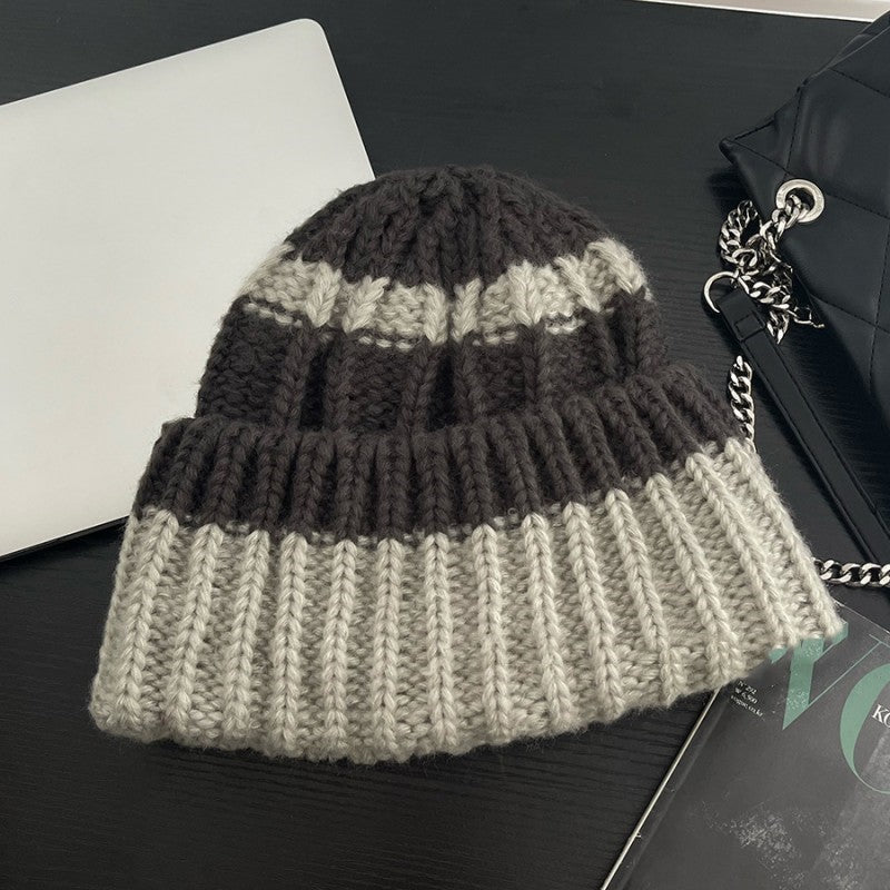 Children’s Winter Beanie with Ear Covers – Warm Knit Hat with Color Block Design - Urban Caps