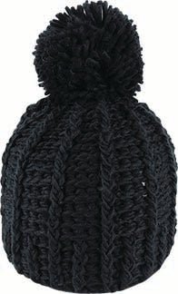 Chunky Crochet Acrylic Beanie with Pom – Winter Knit Hat - Urban Caps