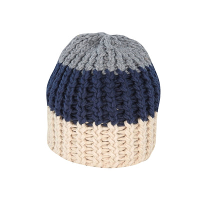 Chunky Stripe Acrylic Knit Beanie – Warm Winter Hat - Urban Caps