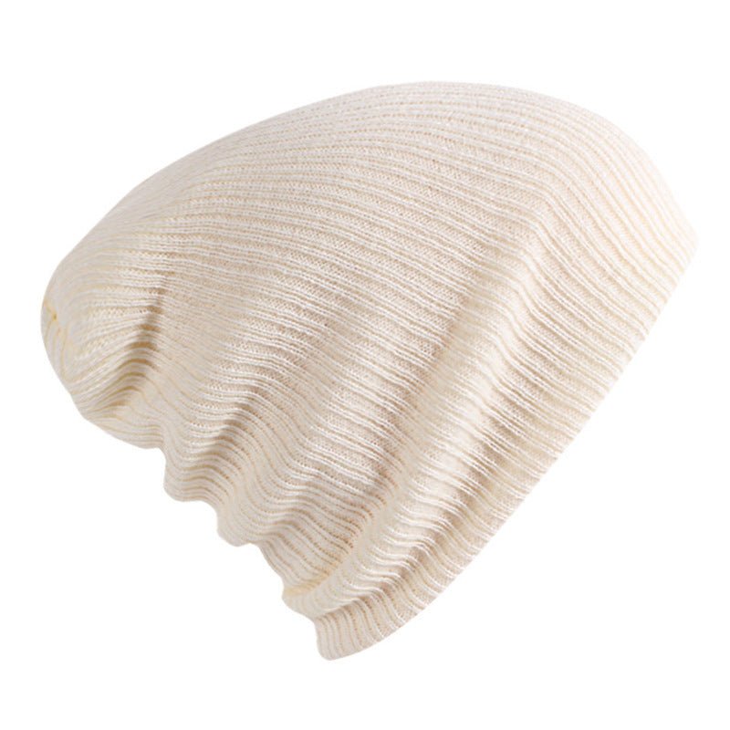 Classic Striped Beanie – Solid Color Wool Knit Hat for Everyday Wear - Urban Caps