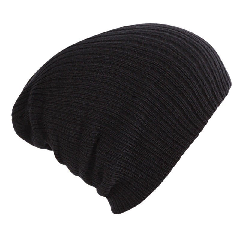 Classic Striped Beanie – Solid Color Wool Knit Hat for Everyday Wear - Urban Caps