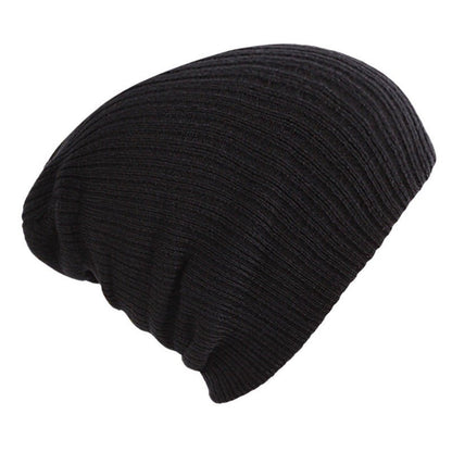 Classic Striped Beanie – Solid Color Wool Knit Hat for Everyday Wear - Urban Caps