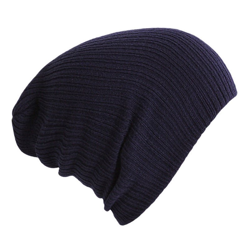 Classic Striped Beanie – Solid Color Wool Knit Hat for Everyday Wear - Urban Caps