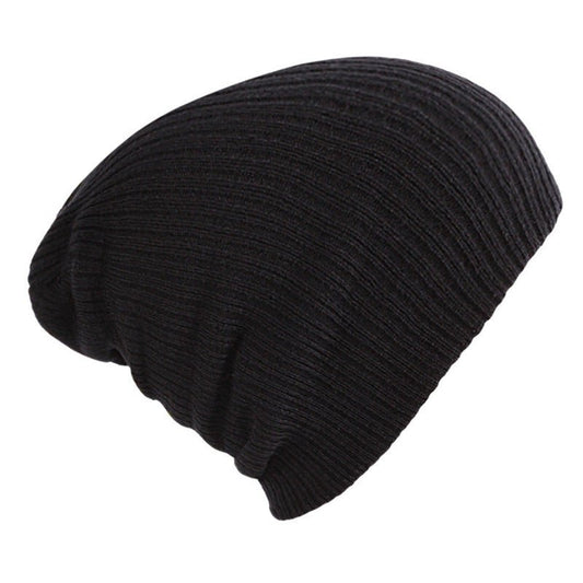 Classic Striped Beanie – Solid Color Wool Knit Hat for Everyday Wear - Urban Caps