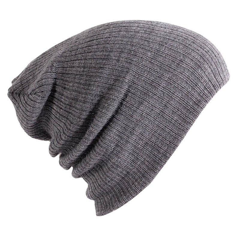 Classic Striped Beanie – Solid Color Wool Knit Hat for Everyday Wear - Urban Caps