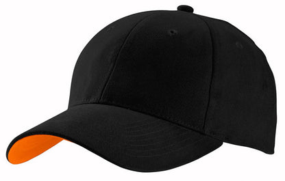 Contrast Cap – Heavy Brushed Cotton, Structured 6 - Panel, Adjustable Velcro Fit - Urban Caps