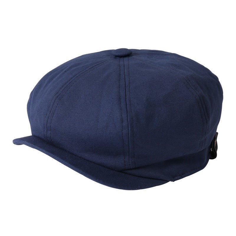 Cotton Newsboy Cap – Retro Octagonal Flat Cap | Breathable Unisex Hat - Urban Caps