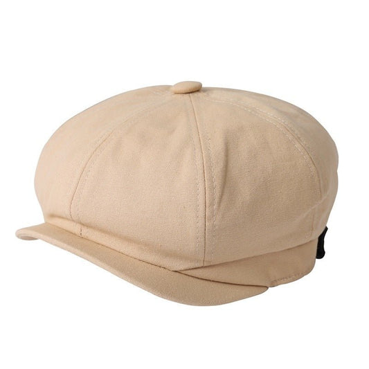 Cotton Newsboy Cap – Retro Octagonal Flat Cap | Breathable Unisex Hat - Urban Caps