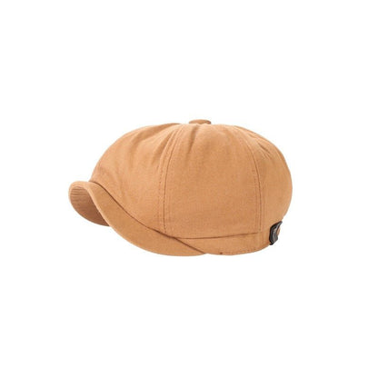 Cotton Newsboy Cap – Retro Octagonal Flat Cap | Breathable Unisex Hat - Urban Caps