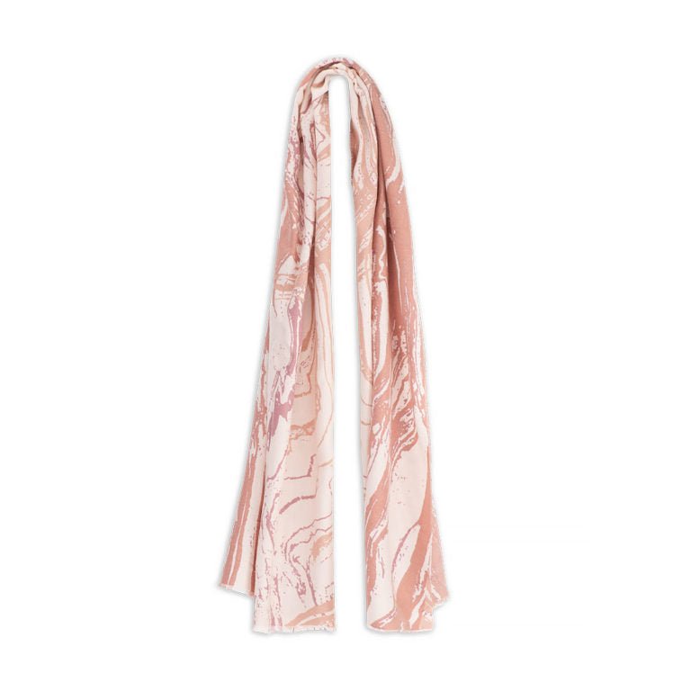 Crewe Marble Pattern Wide Dacron Scarf - Urban Caps