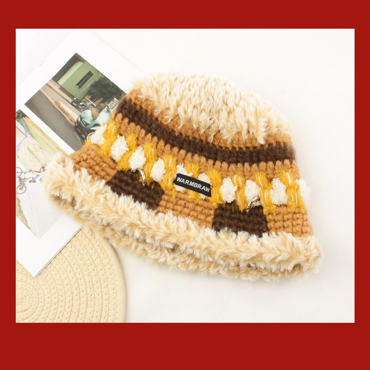 Crochet Bucket Hat – Soft Wool Knit Hat with Korean Punk - Inspired Design - Urban Caps