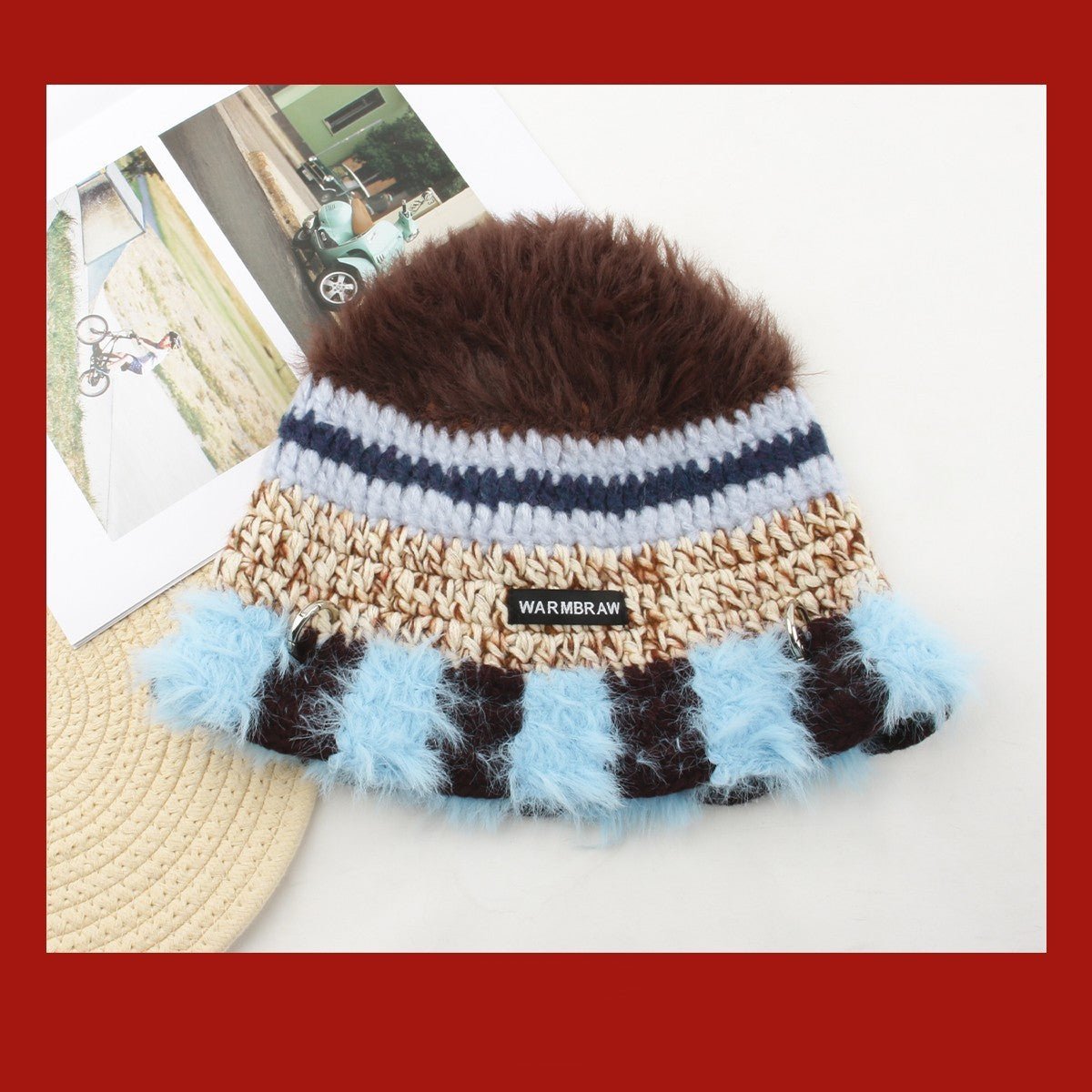 Crochet Bucket Hat – Soft Wool Knit Hat with Korean Punk - Inspired Design - Urban Caps