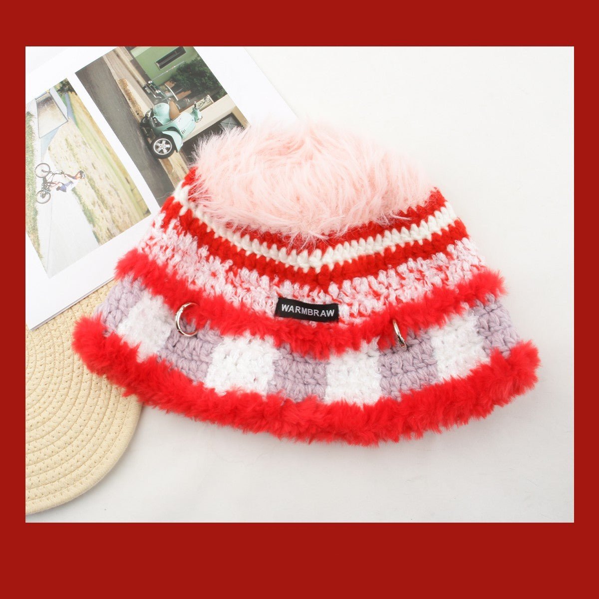 Crochet Bucket Hat – Soft Wool Knit Hat with Korean Punk - Inspired Design - Urban Caps