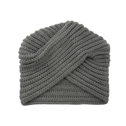 Crossover Knit Beanie – Fashion Pullover Wool Hat with Layered Look - Urban Caps