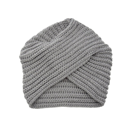 Crossover Knit Beanie – Fashion Pullover Wool Hat with Layered Look - Urban Caps
