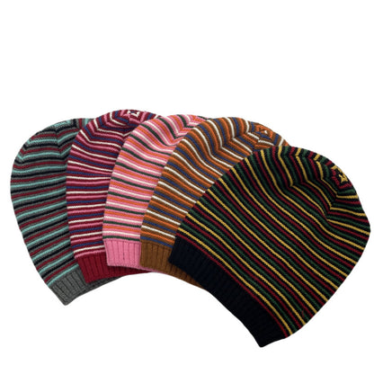 Stylish Striped Knitted Woolen Hat: Embrace Warmth with Flair - Urban Caps 