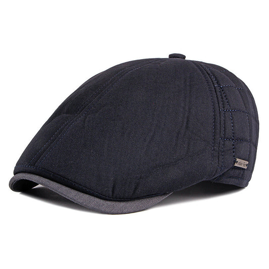 Men’s Winter Cotton Peaked Cap – Thickened & Adjustable | Classic Style for Middle-Aged & Elderly - Urban Caps 