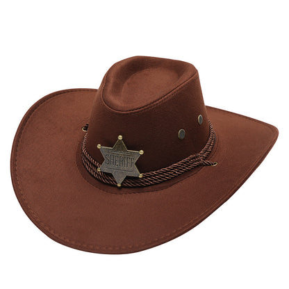 American Trend Three Ropes Chicken Feather Travel Shaping Cowboy Hat - Urban Caps 