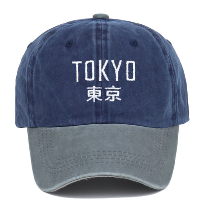 New Retro Washed Simple Tokyo Letters Hat - Urban Caps 