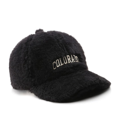 Plush Autumn And Winter Fashion Vintage Female Alphabet Embroidery Duck Hat - Urban Caps 