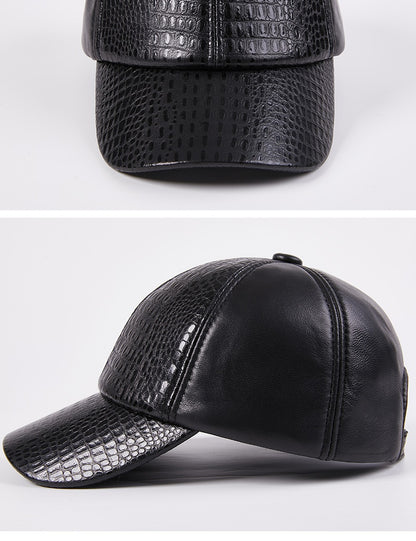 Autumn and Winter High-End Leisure Leather Hat