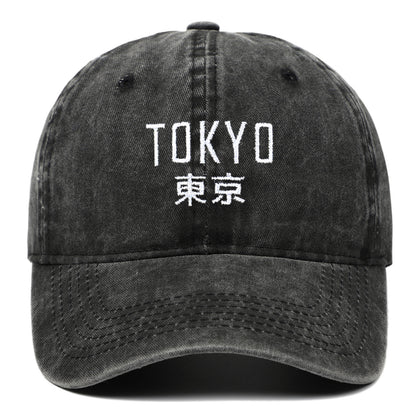 New Retro Washed Simple Tokyo Letters Hat - Urban Caps 