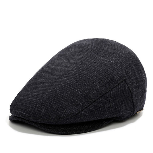 Retro Men’s Duckbill Cap – Adjustable Flat Beret for Spring, Autumn & Winter